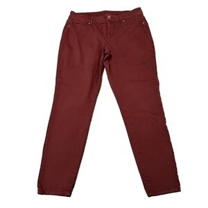 Maurice’s Dark Red Soft Stretch Straight Leg Pants Women’s Sz L-R